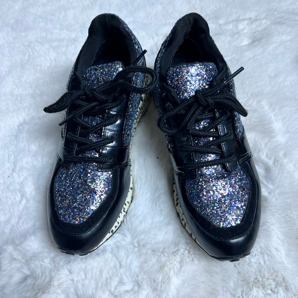 Steve Madden Black Sparkle Sneakers - Picture 11 of 12